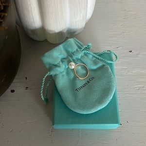 18k Rose Gold Tiffany and Co. Pearl Ring